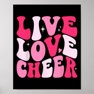 Lebe Liebe Cheer Cheerleading Cheerleader Frauen T Poster