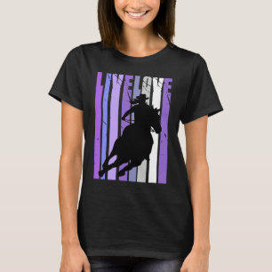 Lebe Liebe Cowgirl Rodeo Barrel Racing Pferd Reite T-Shirt
