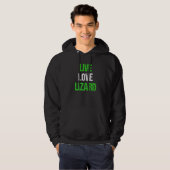 Lebe Liebe Eidechse Hoodie (Vorne ganz)