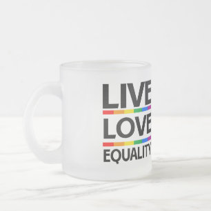 Lebe Liebe Gleichheit Mattglastasse