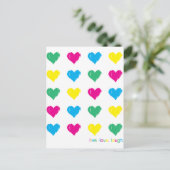 Lebe. Liebe. Lachen. Postkarte (Stehend Vorderseite)