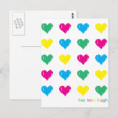 Lebe. Liebe. Lachen. Postkarte (Vorne/Hinten)