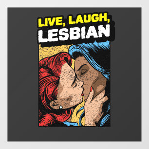 Lebe Liebe Lesbe Fensteraufkleber