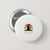 Lebe Liebe Mieze Vintage-Katze-Sonnenuntergangs-De Button (Vorne & Hinten)