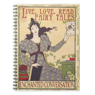 Lebe. Liebe. Read Fairy Tales Notebook Notizblock