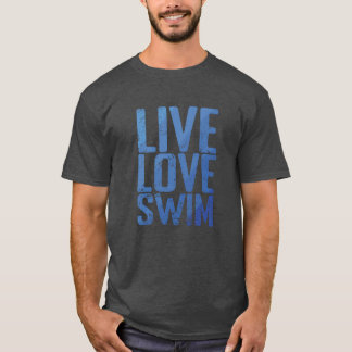 Lebe Liebe Schwimmen Sporttraining Junge T-Shirt