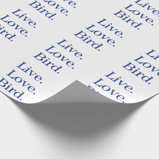Lebe. Liebe. Vogel. Geschenkpapier (Ecke)