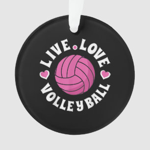 Lebe Liebe Volleyball Für Frauen Mädchen Volleybal Ornament