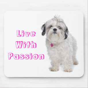 Lebe mit Leidenschaft Shih Tzu Welpe Mauspad