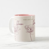 Lebe nicht nur, Bloom Zweifarbige Tasse (Vorderseite Links)