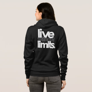 Lebe ohne Grenzen Motivations-Typografie Hoodie