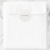 Lebe Sanft Rund Aufkleber – Soft Living Serie (Tasche)