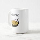 Lebe – Süßes positives Cartoon-Design Kaffeetasse (Vorderseite Links)