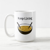 Lebe – Süßes positives Cartoon-Design Kaffeetasse (Links)