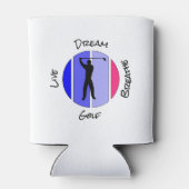Lebe, träume, atme Golf Dosenkühler (Rückseite)