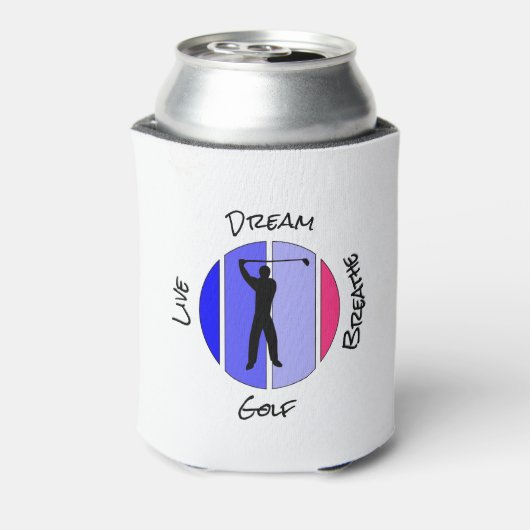 Lebe, träume, atme Golf Dosenkühler (Kanne Rückseite)
