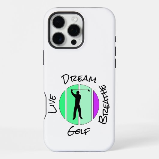Lebe, träume, atme Golf iPhone Hülle (Rückseite)