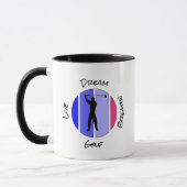 Lebe, träume, atme Golf Tasse (Links)