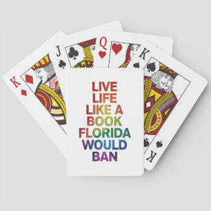 Lebe wie ein Buch, das Florida verbieten würde LGB Spielkarten