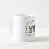 Lebe wie ein Hund, sei mutig, sei stark Kaffeetasse (Vorderseite Links)
