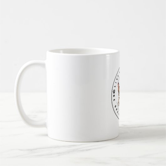 Lebe wie ein Hund, sei mutig, sei stark Kaffeetasse (Links)