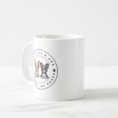 Lebe wie ein Hund, sei mutig, sei tapfer Kaffeetasse (Vorderseite Links)