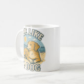 Lebe wie ein Hundestrand Kaffeetasse (Vorderseite Links)