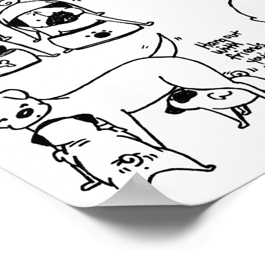 Lebe wie ein Mops! Poster (Ecke)