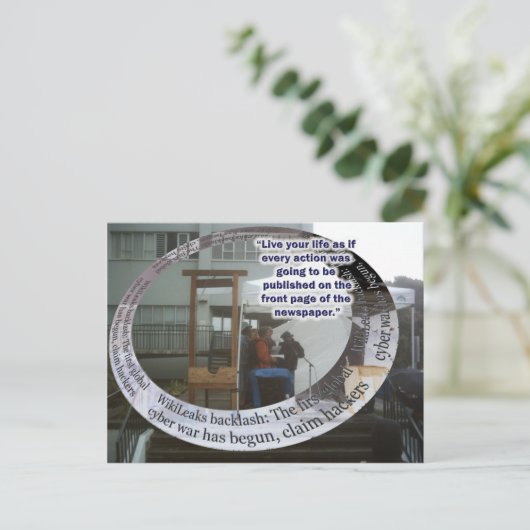 Lebe wie... Postkarte (Stehend Vorderseite)