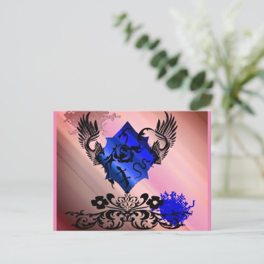 LeBeau im Rosa Postkarte (Stehend Vorderseite)