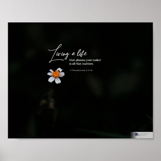 Leben a Leben (1 Thessaloniker 2:11-12) Poster (Vorne)