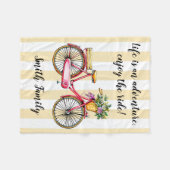 Leben-Abenteuer-Fahrrad-Gewohnheit Fleecedecke (Vorderseite (Horizontal))