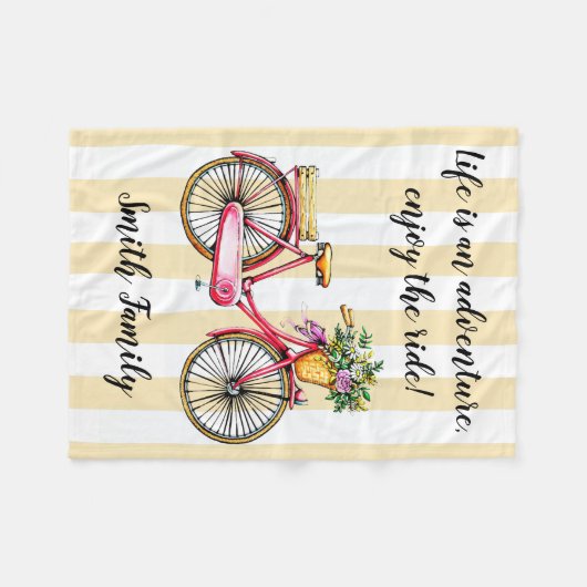 Leben-Abenteuer-Fahrrad-Gewohnheit Fleecedecke (Vorderseite (Horizontal))