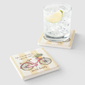 Leben-Abenteuer-Fahrrad-Gewohnheit Steinuntersetzer (Seitenansicht)