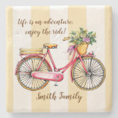 Leben-Abenteuer-Fahrrad-Gewohnheit Steinuntersetzer (Vorderseite)