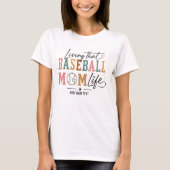 Leben als Baseball-Mutter im Retro-Sportstil T-Shirt (Vorderseite)