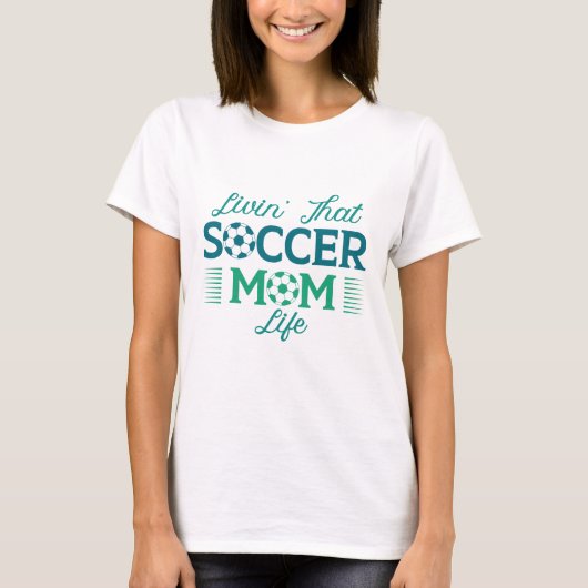 Leben als Fußball-Mutter T-Shirt (Vorderseite)