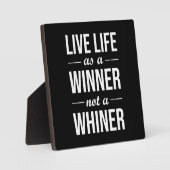 Leben als Gewinner, kein Gewinner - Motivierend Fotoplatte (Vorderseite)