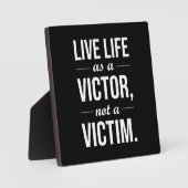 Leben als Opfer, nicht als Opfer Fotoplatte (Vorderseite)