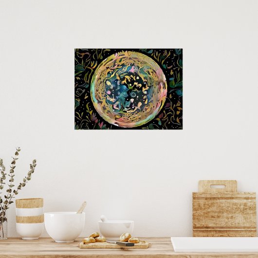 Leben als Zelle Poster (Küche)