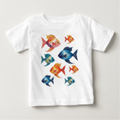 Leben am Meer farbenfrohe Ozeane Baby T-shirt (Vorderseite)
