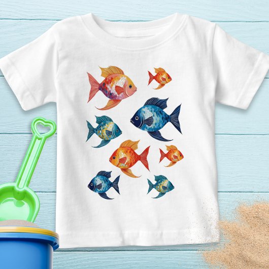 Leben am Meer farbenfrohe Ozeane Baby T-shirt