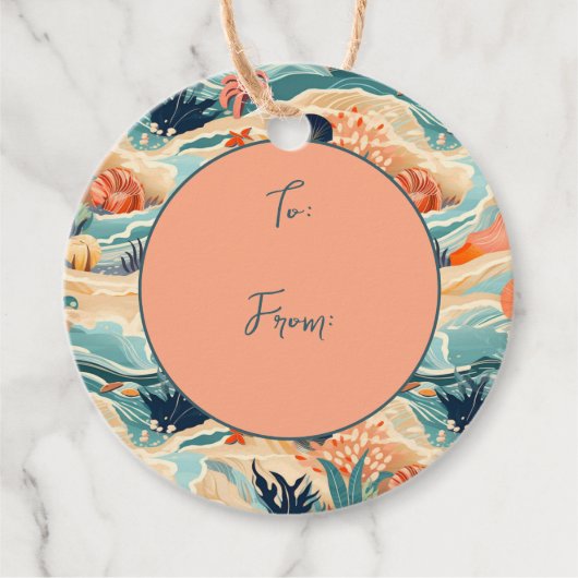 Leben am Meer Geschenkanhänger (Vorderseite)