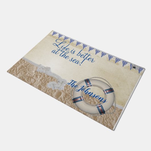 Leben am Sand Fußmatte (Schrägansicht)