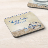 Leben am Sand Getränkeuntersetzer (Linke Seite)