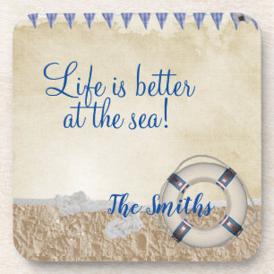 Leben am Sand Getränkeuntersetzer