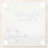 Leben am Sand Glasuntersetzer (Rückseite)