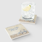 Leben am Sand Steinuntersetzer (Seitenansicht)