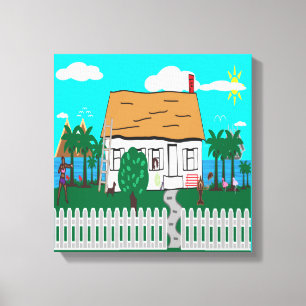 Leben am Strand Leinwanddruck