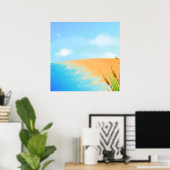 Leben am Strand Poster (Heimbüro)